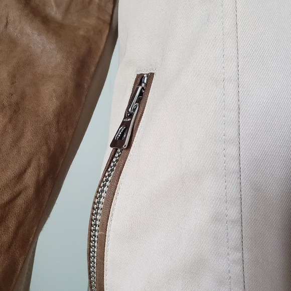 Rudsak | Waxed Cotton and Leather Asymmetrical Trench Coat - Picture 14 of 16